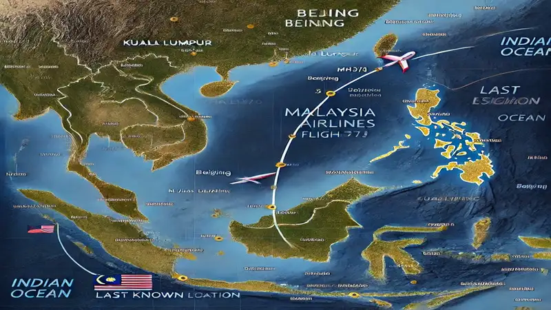 malaysia airlines flight 370 google maps